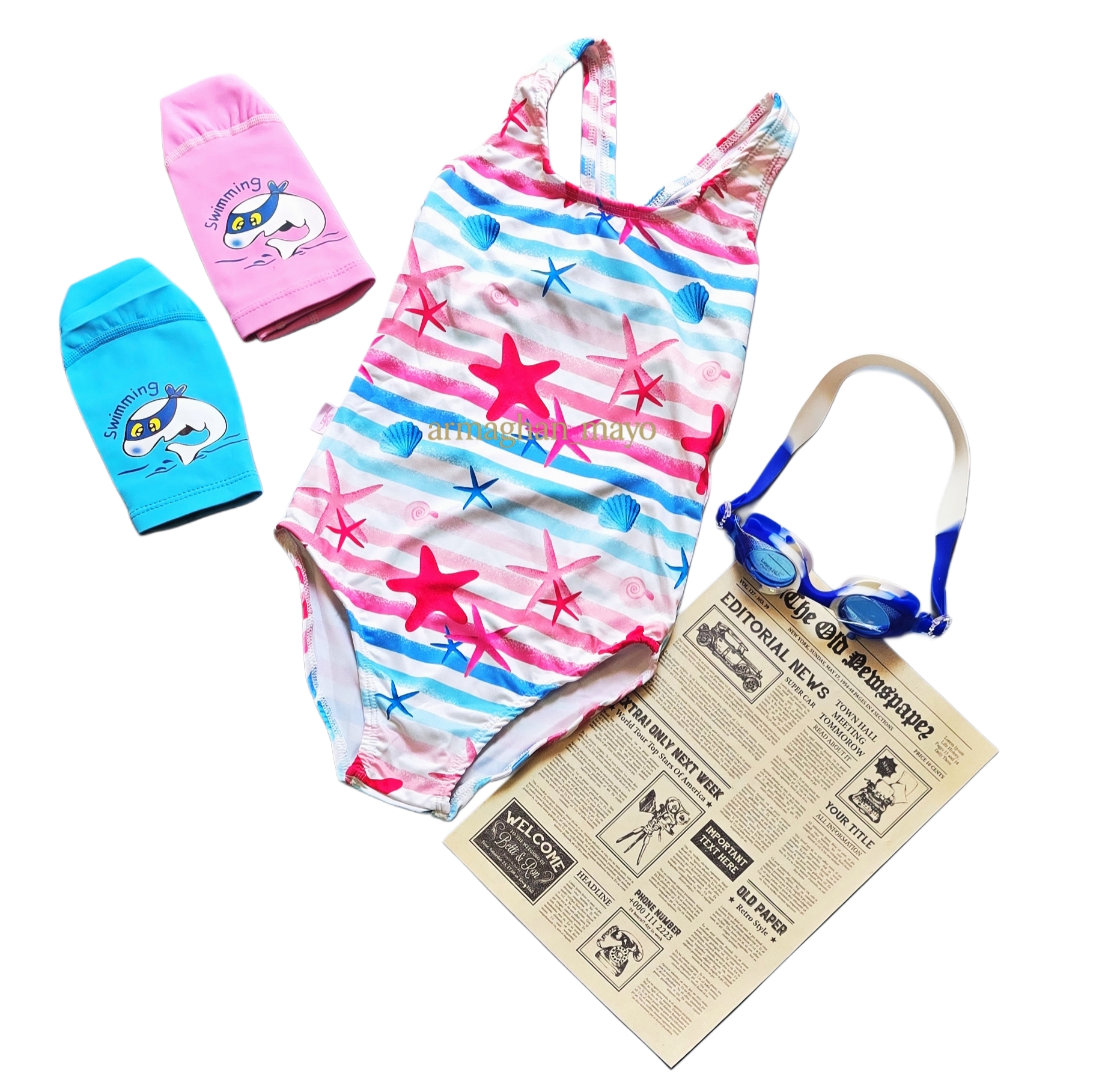 مایو دخترانه بچگانه برندzx  پشت قهرمانی طرح ستاره دریایی ۴ سایز۲تا۱۲ سال کد۱۲۴