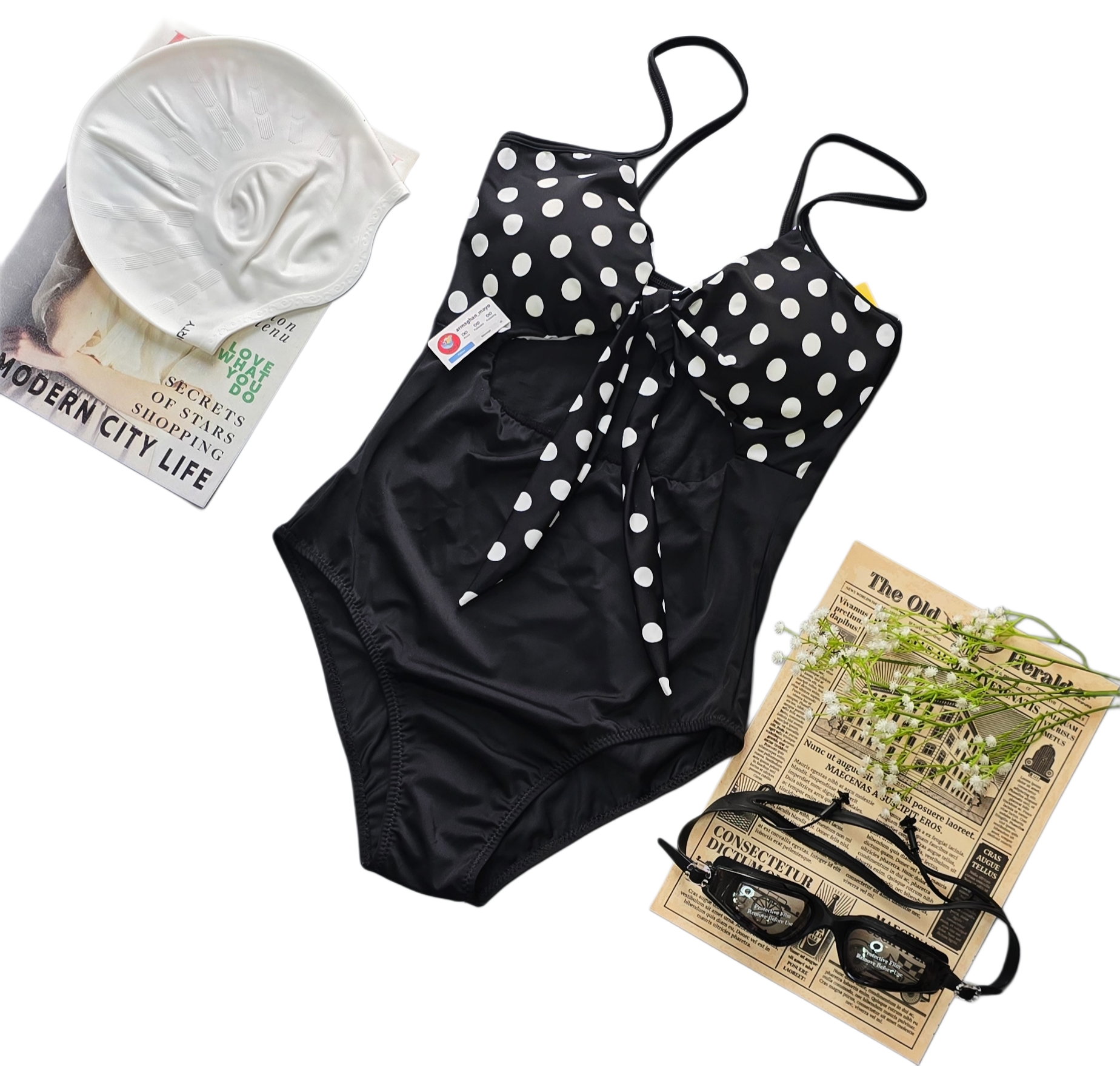 مایو زنانه فیتن اسلیپ فانتزی گره ای کد۱۳۰