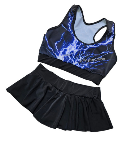 مایو دخترانه دوتیکه دامنی فریسایز کد۱۶۸