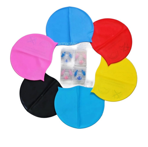 کلاه شنای سیلیکونی رنگی فریسایز کد۱۳۸