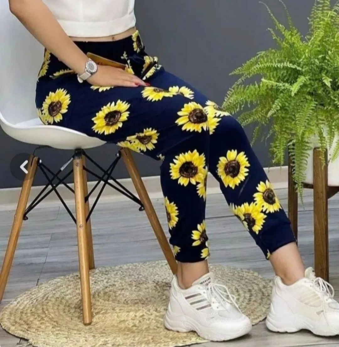 شلوار مخمل زنانه طرح آفتابگردان  کد.۱۹۷