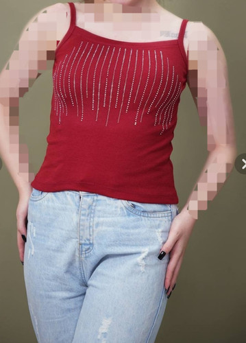 تاپ بندی نگین دار مشکی کد۱۹۸