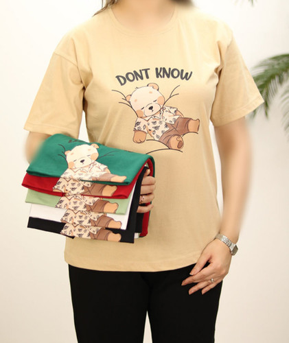 تیشرت زنانه دخترانه طرحدار فریسایزکد ۲۰۶