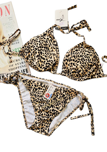 بیکینی گره ای کاپدار پلنگی کد۲۱۷