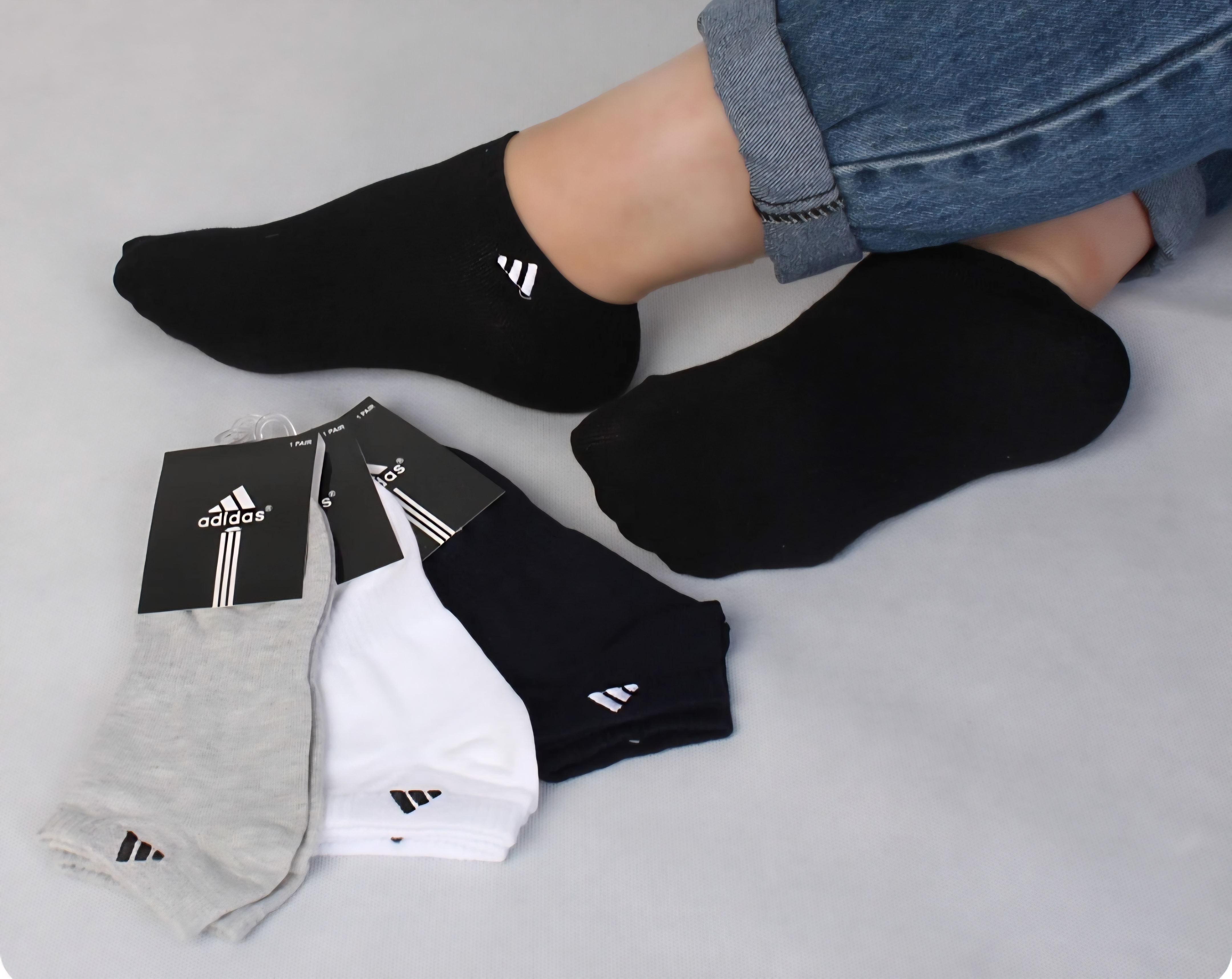 جوراب مچی اسپورت آدیداس سفید