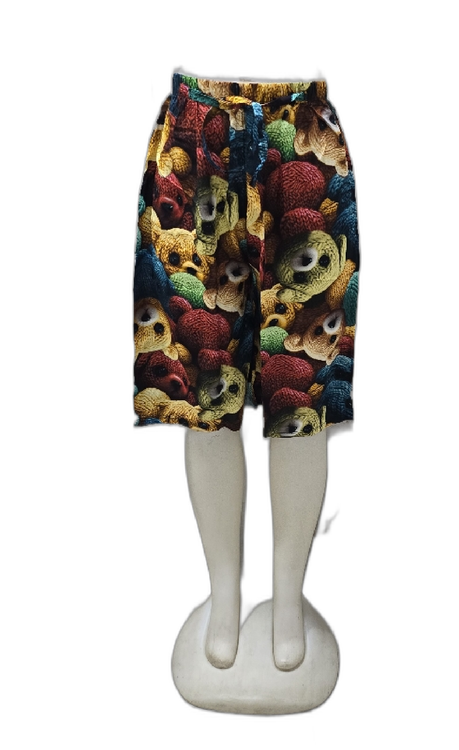 شلوارک راحتی زنانه سهبعدی طرحبندی متنوع کد ۲۳۷ - طرح اول