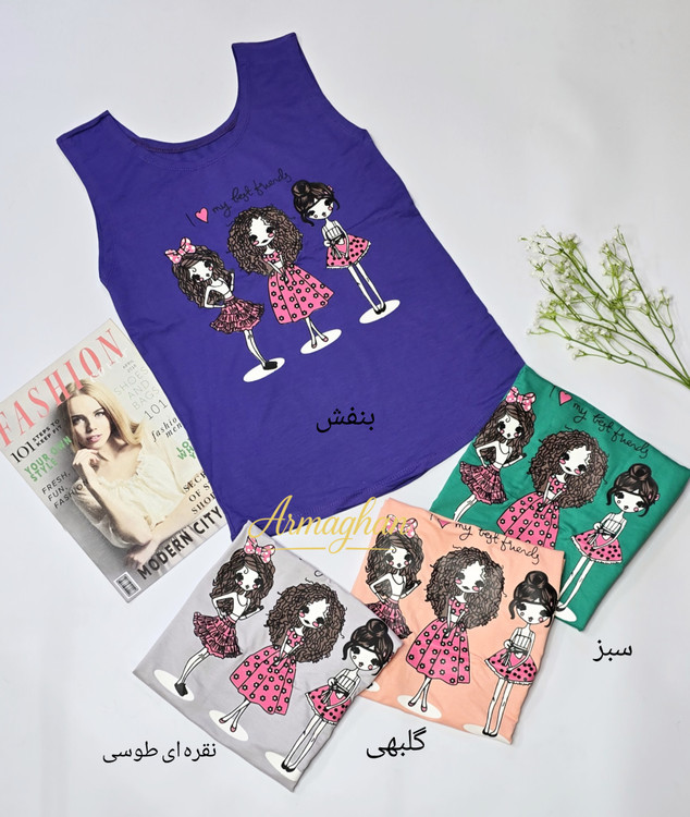 تاپ طرحدار نخی کد ۲۰۰ - رنگ بنفش