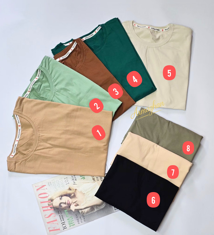 تیشرت بیسیک لانگ طرح ساده کد ۲۴۰ - رنگ شماره ۸