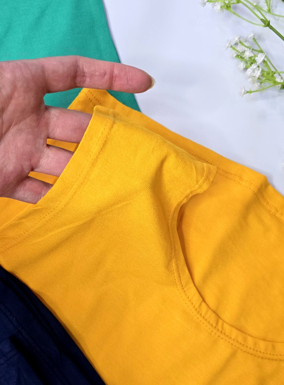 تاپ زنانه دخترانه نخی رنگی کد ۲۴۱ - رنگ مشکی