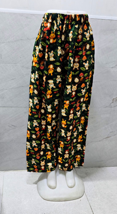 شلوار راحتی زنانه نخی ساحلی طرحبندی متنوع کد ۲۳۹ - طرح ۳