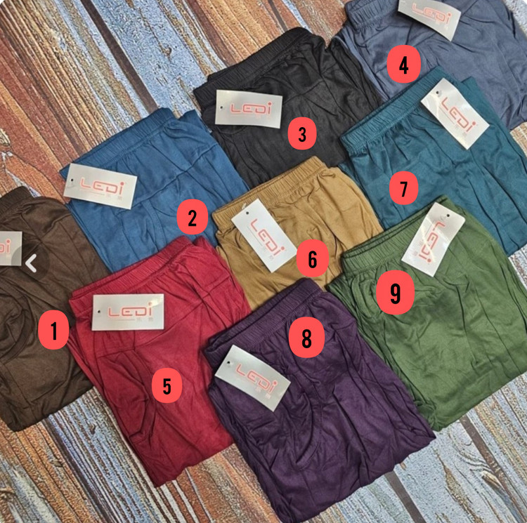 شلوار زنانه پنبه گیاهی لیدی کد ۲۴۸ - جزئیات پارچه و دمپا پاکتی