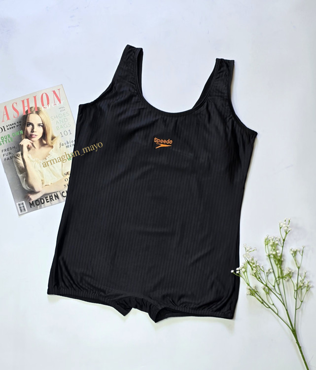 مایو سایز بزرگ زنانه پادار کبریتی براق کد ۲۶۴ - نمای جلو