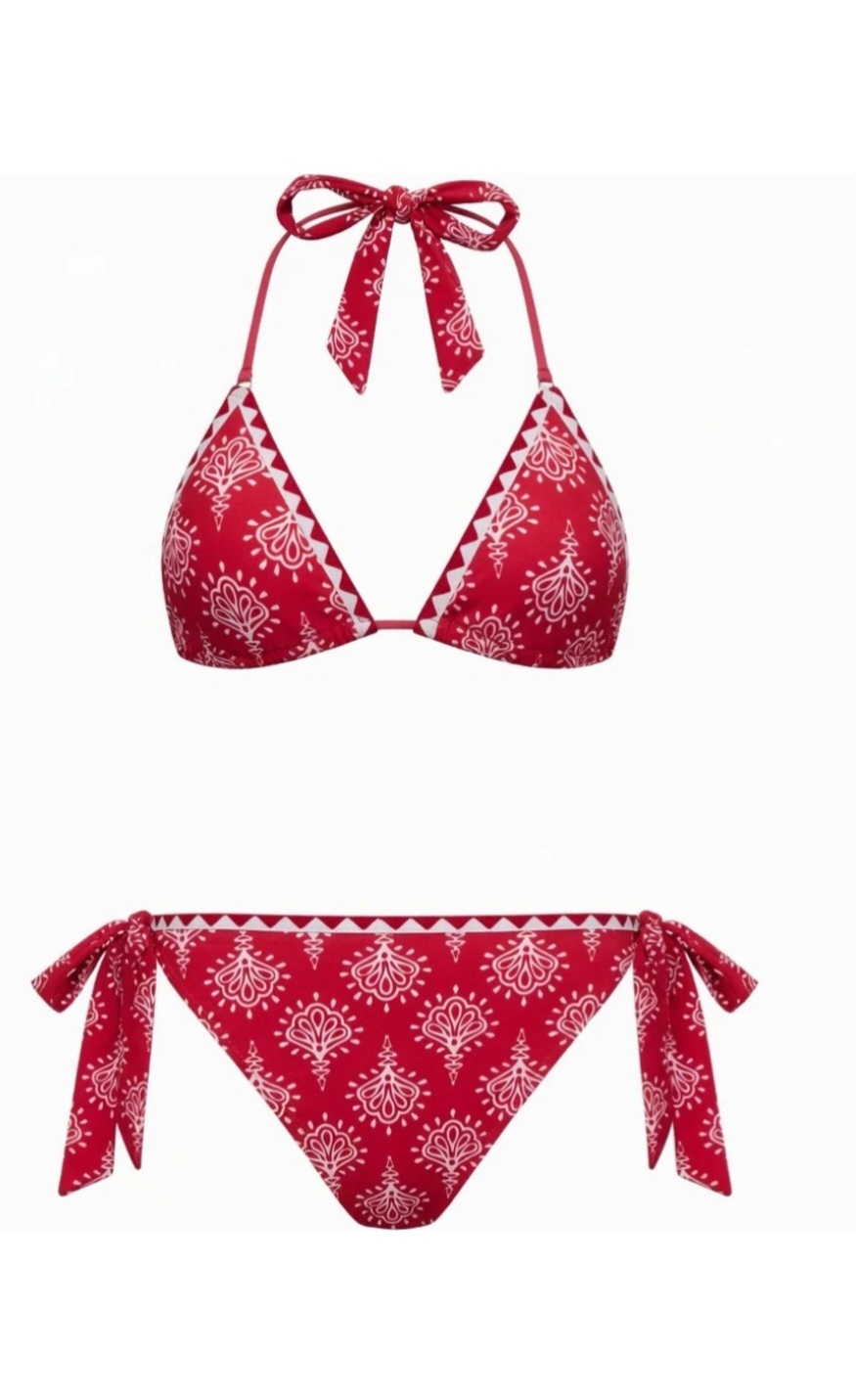 مایو بیکینی  اورجینال Cupshe  گره ای پشت گردنی کد ۳۷۴