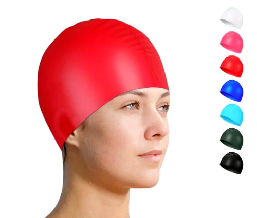 کلاه شنای سیلیکونی رنگی فریسایز مناسب تمام سنین کد۱۳۸