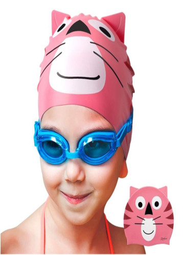 کلاه شنای سیلیکونی بچگانه Speedo طرح گربه | رنگبندی متنوع کد ۴۲۶